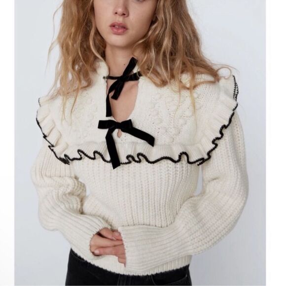 Zara blogger favorite statement chunky knit sweater - Picture 3 of 9